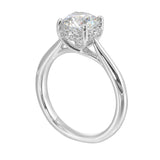 14 Karat White Gold Round Diamond Engagement Rings