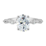 14 Karat White Gold Round Diamond Engagement Rings