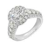 14 Karat White Gold Round Diamond Engagement Rings