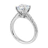 14 Karat White Gold Round Diamond Engagement Rings