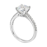 14 Karat White Gold Round Diamond Engagement Rings