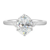 14 Karat White Gold Round Diamond Engagement Rings