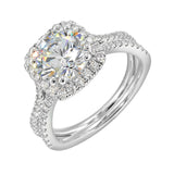 14 Karat White Gold Round Diamond Engagement Rings