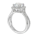 14 Karat White Gold Round Diamond Engagement Rings
