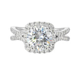 14 Karat White Gold Round Diamond Engagement Rings