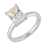 14 Karat White Gold Round Diamond Engagement Rings