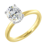 14 Karat White & Yellow Gold Round Diamond Engagement Rings