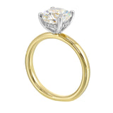 14 Karat White & Yellow Gold Round Diamond Engagement Rings