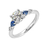 14 Karat White Gold Round Diamond Engagement Rings