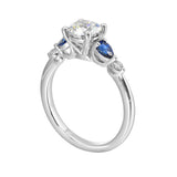 14 Karat White Gold Round Diamond Engagement Rings