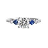 14 Karat White Gold Round Diamond Engagement Rings