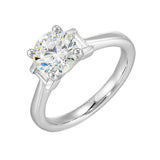 14 Karat White Gold Emerald Cut Diamond Engagement Rings