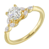 14 Karat Yellow Gold Marquise Diamond Engagement Rings