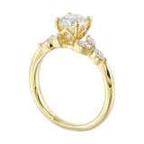 14 Karat Yellow Gold Marquise Diamond Engagement Rings