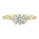 14 Karat Yellow Gold Marquise Diamond Engagement Rings