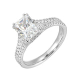 14 Karat White Gold Round Diamond Engagement Rings