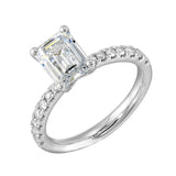 14 Karat White Gold Round Diamond Engagement Rings