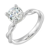 14 Karat White Gold Round Diamond Engagement Rings