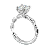 14 Karat White Gold Round Diamond Engagement Rings