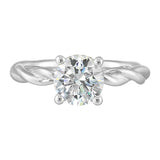 14 Karat White Gold Round Diamond Engagement Rings