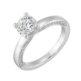 14 Karat White Gold Round Diamond Engagement Rings