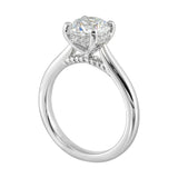 14 Karat White Gold Round Diamond Engagement Rings