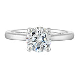 14 Karat White Gold Round Diamond Engagement Rings
