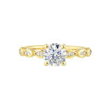 14 Karat Yellow Gold Marquise Diamond Engagement Rings