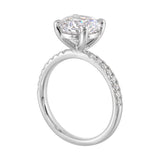 14 Karat White Gold Round Diamond Engagement Rings