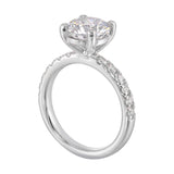 14 Karat White Gold Round Diamond Engagement Rings