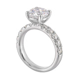 14 Karat White Gold Round Diamond Engagement Rings