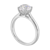 14 Karat White Gold Round Diamond Engagement Rings