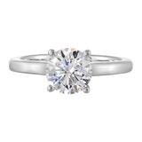 14 Karat White Gold Round Diamond Engagement Rings