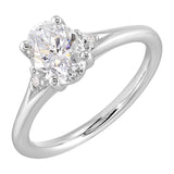 14 Karat White Gold Round Diamond Engagement Rings