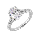 14 Karat White Gold Round Diamond Engagement Rings
