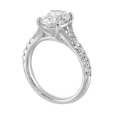 14 Karat White Gold Round Diamond Engagement Rings