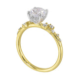 14 Karat White Gold Round Diamond Engagement Rings