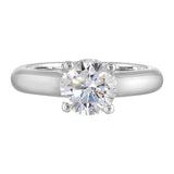 14 Karat White Gold Round Diamond Engagement Rings