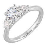 14 Karat White Gold Round Diamond Engagement Rings