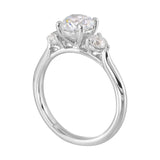 14 Karat White Gold Round Diamond Engagement Rings