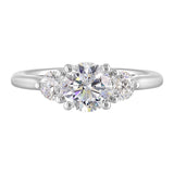 14 Karat White Gold Round Diamond Engagement Rings