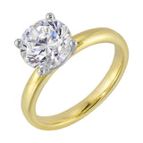 14 Karat White & Yellow Gold  Engagement Rings