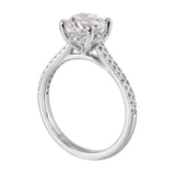 14 Karat White Gold Round Diamond Engagement Rings