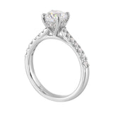 14 Karat White Gold Round Diamond Engagement Rings
