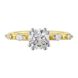 14 Karat White & Yellow Gold Marquise Diamond Diamond Rings