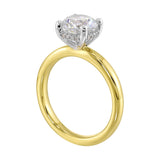 14 Karat White & Yellow Gold Round Diamond Engagement Rings