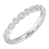 14 Karat White Gold Round Diamond Wedding Bands