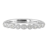 14 Karat White Gold Round Diamond Wedding Bands