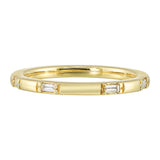 14 Karat Yellow Gold Baguette Diamond Wedding Bands
