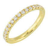 14 Karat Yellow Gold Round Diamond Wedding Bands